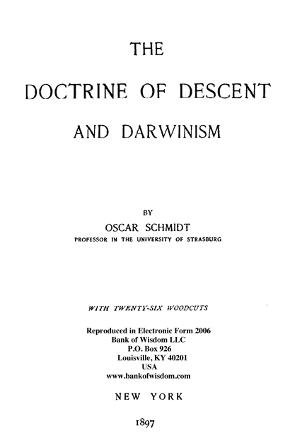 (image for) The Doctrine of Descent and Darwinism - Click Image to Close